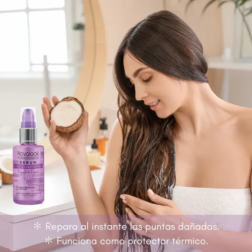 Serum Novalook Cabellos Dañados Protege Repara Con Filtro Uv