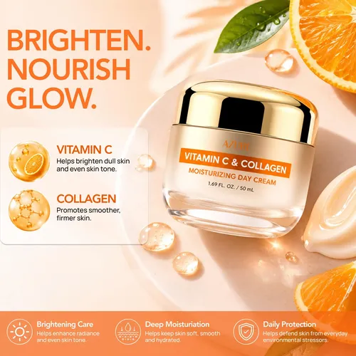 Crema Facial Azure Cosmetics Vitamina C Colágeno 50ml