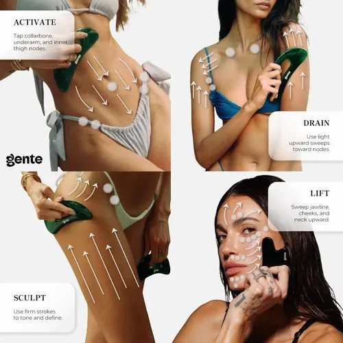 Gua Sha Corporal Gente Inc. Marrón  Drenaje Linfático