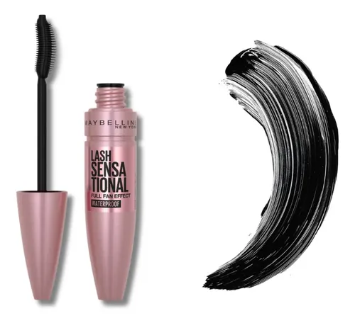 Máscara de pestañas Maybelline, impermeable, con efecto de abanico completo, color Eau Color 257, muy negra