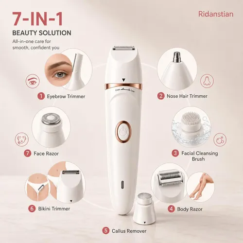 // Depiladora Facial For Mujer, Afeitadora Corporal Y ‘