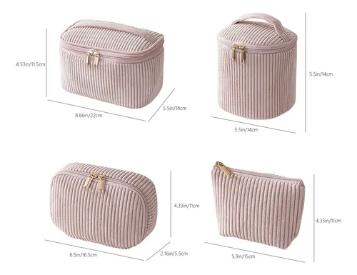 Hitoalla De Maquillaje De Pana De Terciopelo Portátil De Via