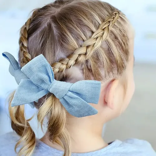 Lazos De Tela Para El Cabello Para Niñas, Paquete De 40 Unid