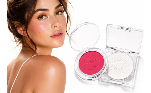 Combo 2en1 Pink21 Rubor E Iluminador En Polvo Oferta