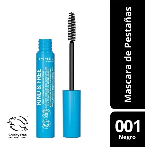 Máscara De Pestañas Rimmel Kind & Free Color 001 Black