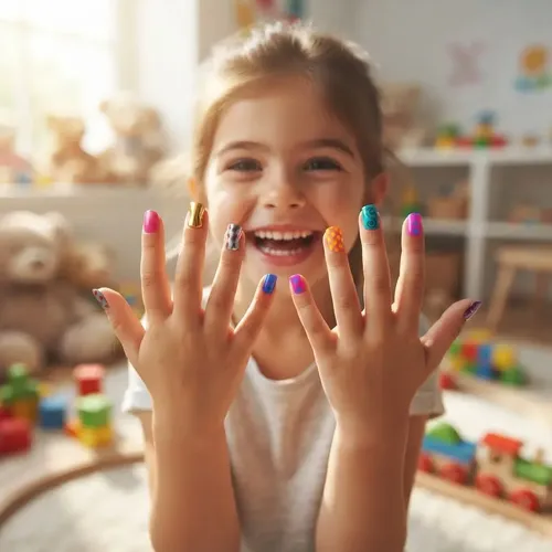 Kit De Uñas Postiza X 60 Para Niñas Infantil Mundo Cla D3455