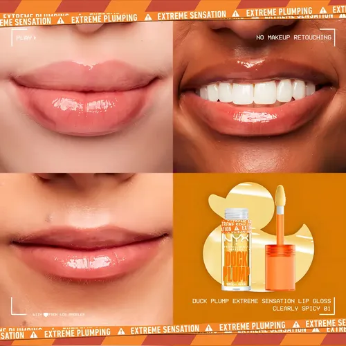 Brillo Labial NYX Duck Plump con Efecto Voluminizador, Tono Clearly Spicy
