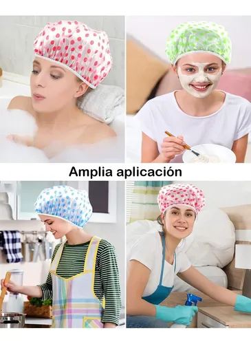 Pack12 Gorros Impermeables Para Baño Mujer Colores Surtidos A