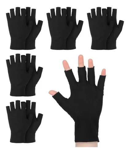 Guantes Sin Dedos Algodón Hidratantes Tactiles X5 Pares