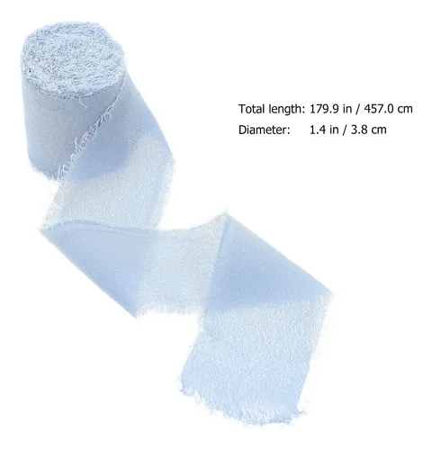 Cinta De Pelo De Flor De Poliéster Multiusos Sólida Azul