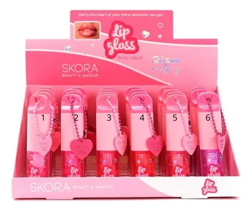 Brillo Labial Llavero Con Aplicador Skora Make Up Lip Gloss