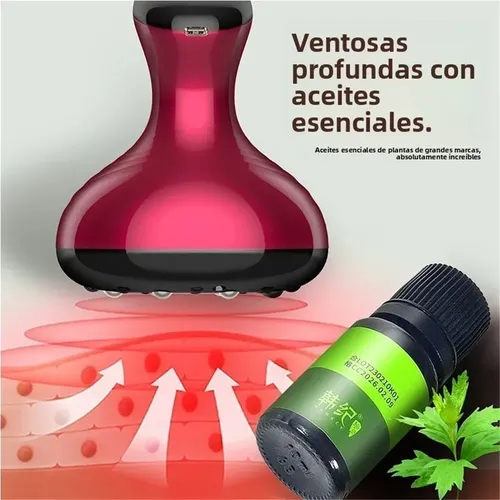 Masajeador De Succión Eléctrico Gua Sha Calor Recargable A