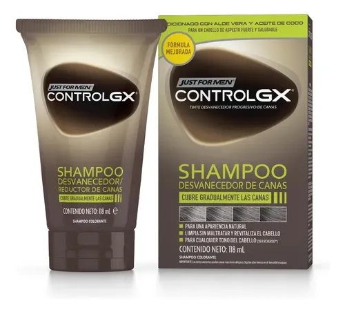 Kit Tintura en Shampoo Just For Men Control GX Cabello y Barba