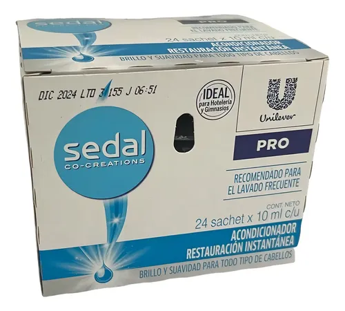 Acondicionador Sedal Hotelero Sachet 10ml Caja X 24u Hotel
