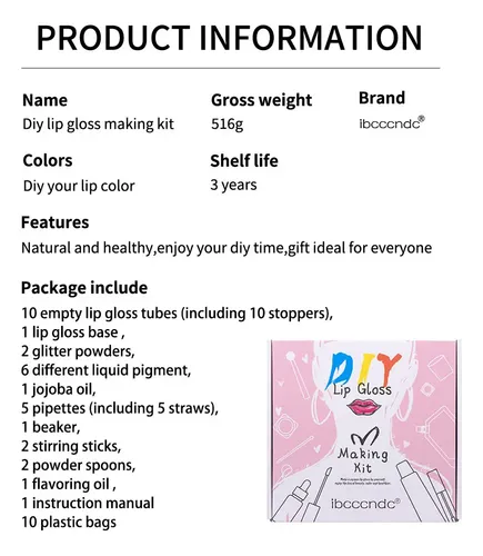 Kit Para Hacer Brillo De Labios Para Bricolaje, Wqyi