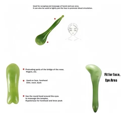 Juego De 7 Piezas De Gua Sha, Material De Resina Natural