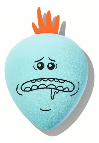 Esponja de Maquillaje Sheglam MR. MEESEEKS Rick y Morty Mediana, Color Celeste