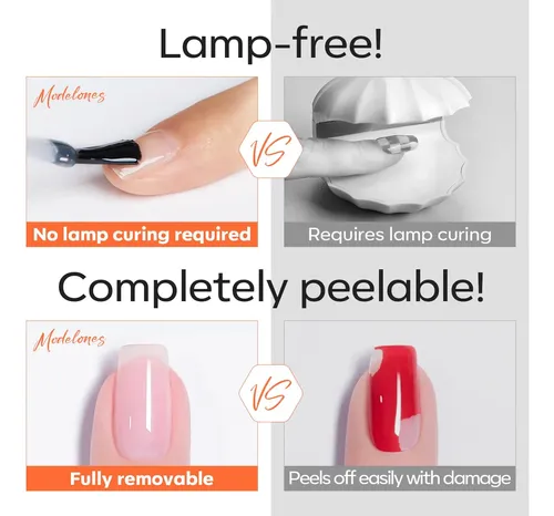 Base En Gel Modelones, 10 Ml, Despegable Y De Secado Rápido