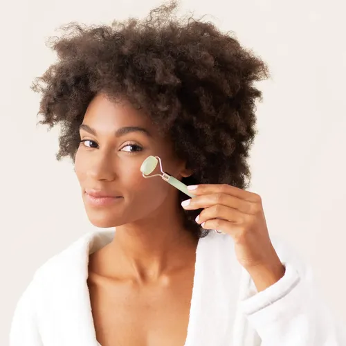 Jade Roller Plum Beauty Mejora El Tono De La Piel Y La Circu