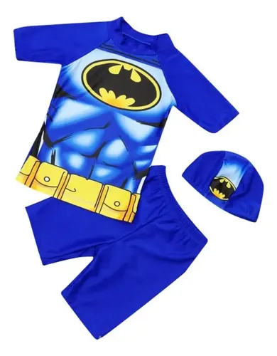 Traje De Baño Y Gorra Tiri Spiderman Para Niñosyb1