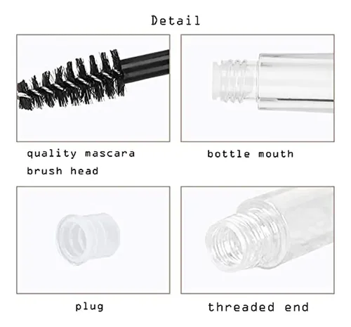 Mini Tubo De Rímel Transparente Vacío De 10 Ml, Tubo Delinea