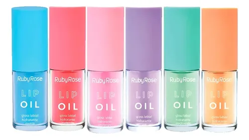 Lip Oil Gloss Labial Hidratante  Ruby Rose Original Frutal