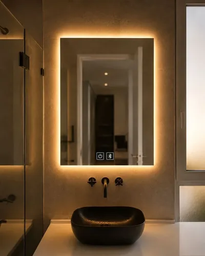 Espejo Led 60×90 Cm Bluetooth Parlante Musica Luz 3 Tonos