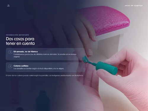 Kit Manicuria Uñas Apoyamanos Pinceles Esmaltes Limas Tijera
