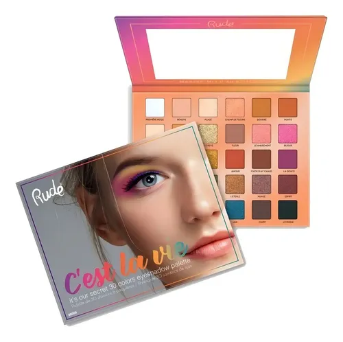 Paleta Sombras Ojos Rude Cosmetics C’est La Vie 30 Colores Mate Satinado