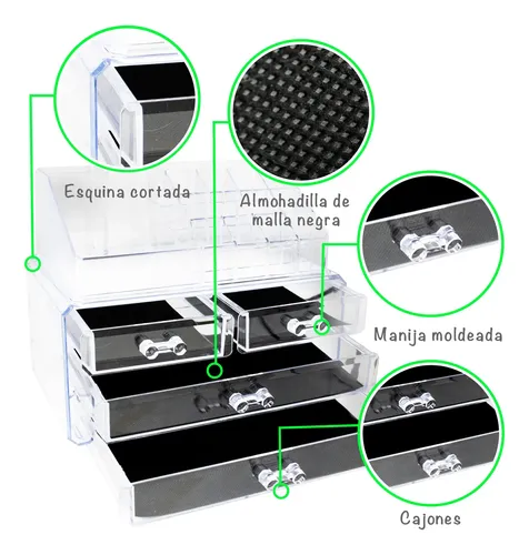 Organizador De Maquillaje/oficina Acrílico Transparente.
