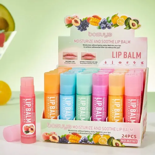 Pack 24 Bálsamos Labiales Frutales Hidratantes Lip Balm