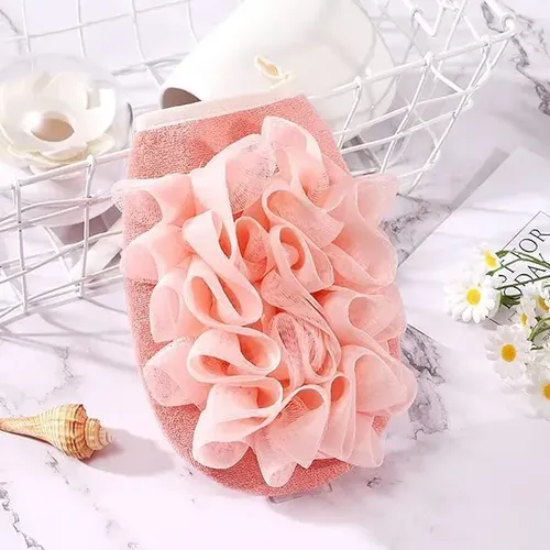 Guante Con Esponja Exfoliante Limpieza Corporal Baño Ducha