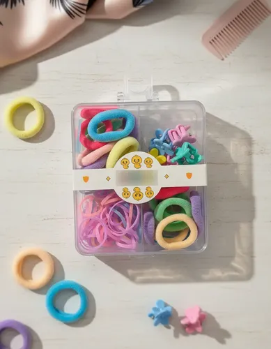 Caja Surtida Broches Colitas Gomitas Para El Pelo Cbx