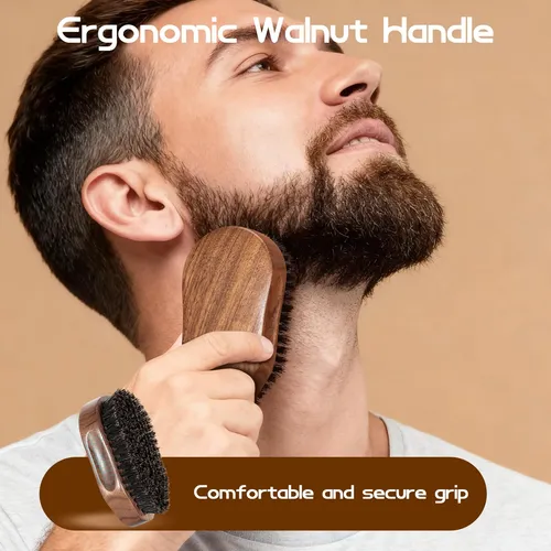 Groomage Cepillo De Barba For Hombres, Cepillo De Barba Y