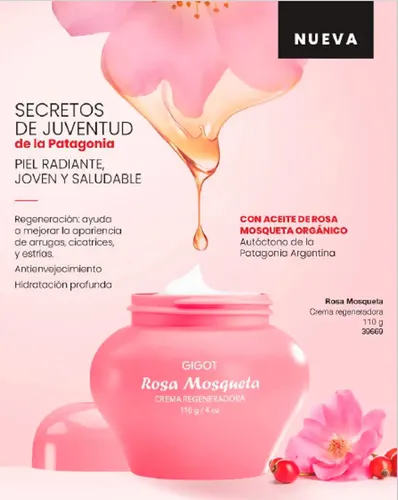 Gigot Rosa Mosqueta Crema Regeneradora Cuerpo Y Facial 110gr