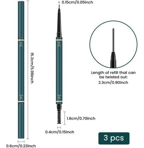 Lápices Para Cejas Wantuoluo 3 Pzs Punta Fina Waterproof