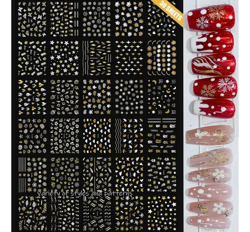 Zoance 102 Hojas Nail Art Stickers & Storage Book,5200 Pieza