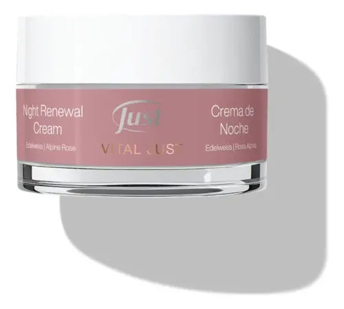 Crema De Noche Just 50ml Con Edelweiss Y Rosa Alpina Todo Tipo De Piel