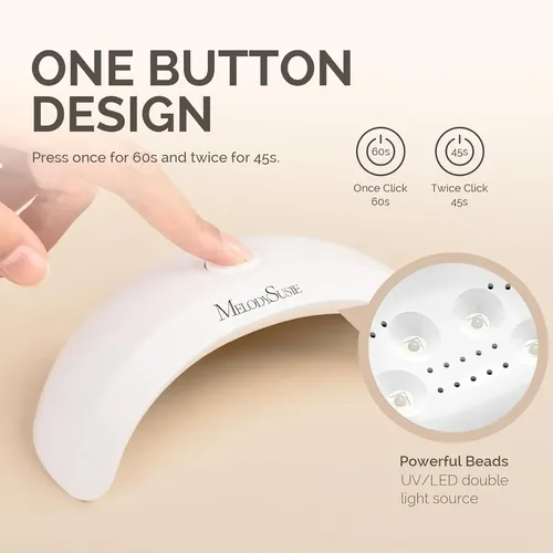 Lámpara Led Uv Mini Portátil Para Uñas Gel Con 2 Timers