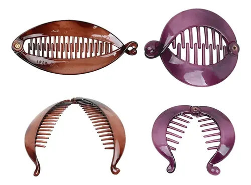 4pcs Moda Clip De Pelo De Plátano Peines De Enclavamiento