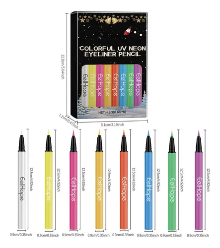 Set De Delineadores De Ojos De 8 Colores, Halloween, Fiesta