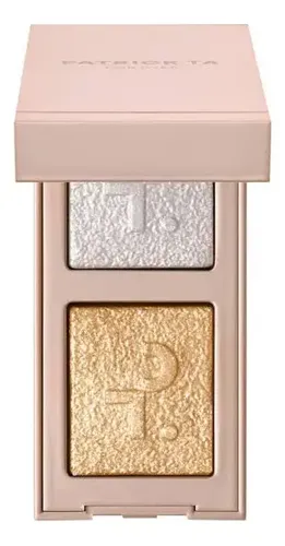Patrick Ta. Eye Shadow Dúo. We Need Better Lightning Color Plateado