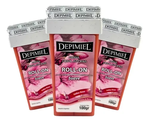 Kit X3 Ceras Roll On Descartable Suave Vellos Finos Depimiel