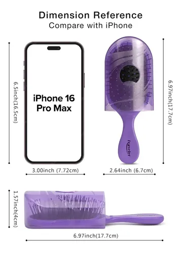 Cepillo Desenredante NuWay de Viaje para Cabello Húmedo y Seco Lavanda