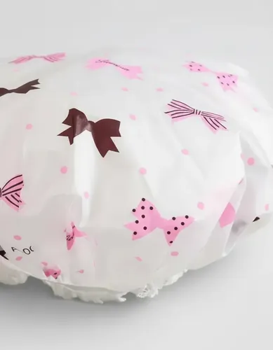 Gorro De Ducha Cofia Impermeable Con Lazos Para Mujer