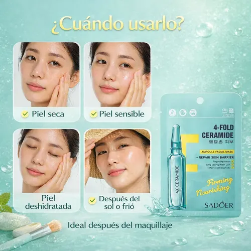 Mascarilla Facial Coreana Con Ceramidas Antiage