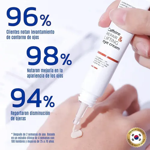 Crema Contorno De Ojos Cafeína Antiedad Bolsas Ojeras