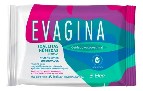 Evagina Toallitas Húmedas Intimas De Higiene X 20 Unidades