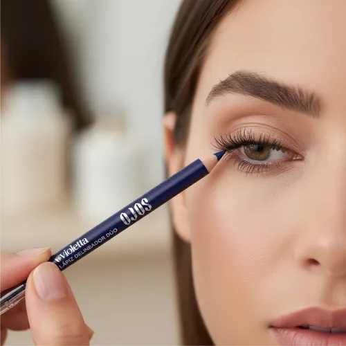 Lápiz Delineador Dúo Para Ojos Violetta Con Sacapuntas