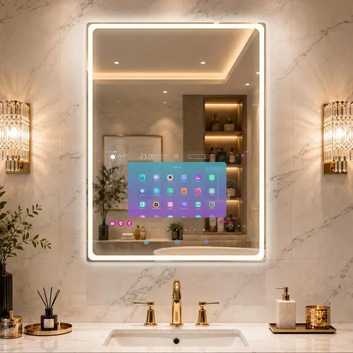 Espejo Tv Inteligente 24×32 Baño Led Antivaho Wifi